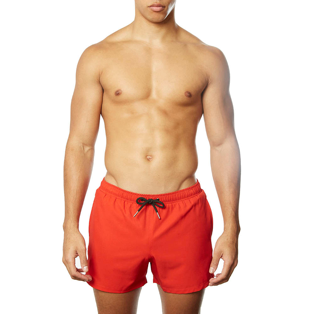 Men's Medium Red LVSE Signature Swim Board Shorts Bathing Suit 121LV44