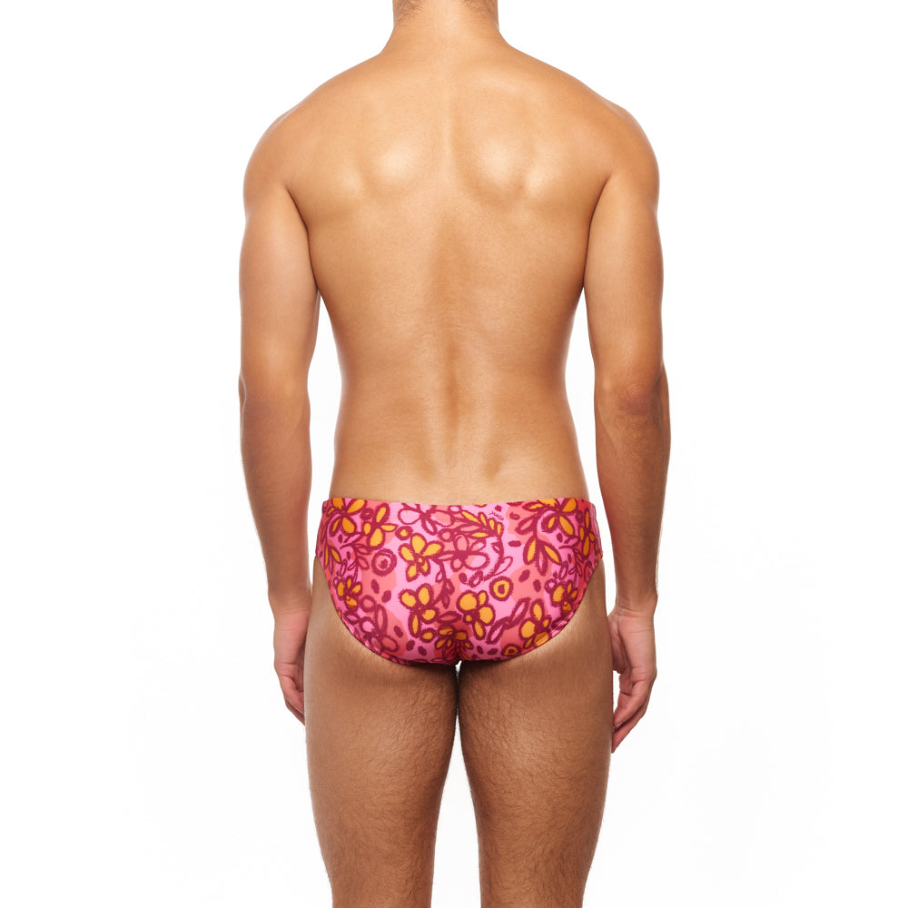 Classic Swim Brief - Sketchbook Cosmos Pink Multi