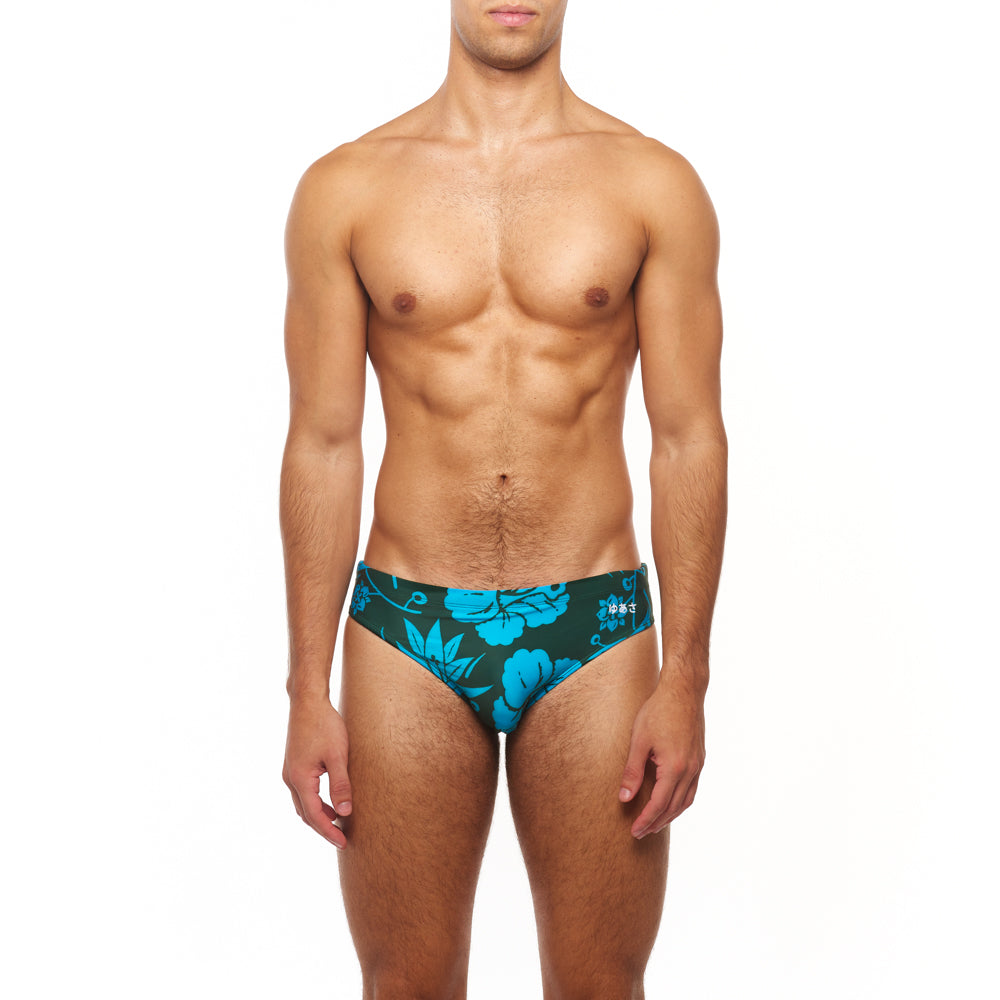 Classic Swim Brief - Island Flower - Douglas Fir