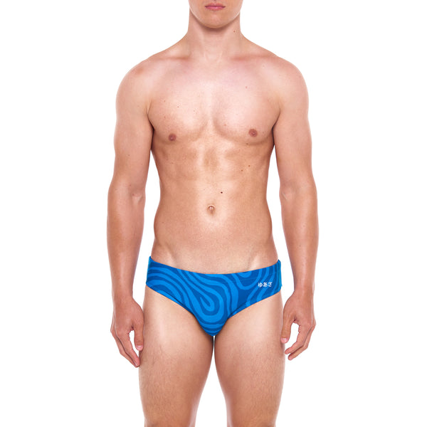 Men's Summer Dunes Blue Swim Brief, Beachwear
